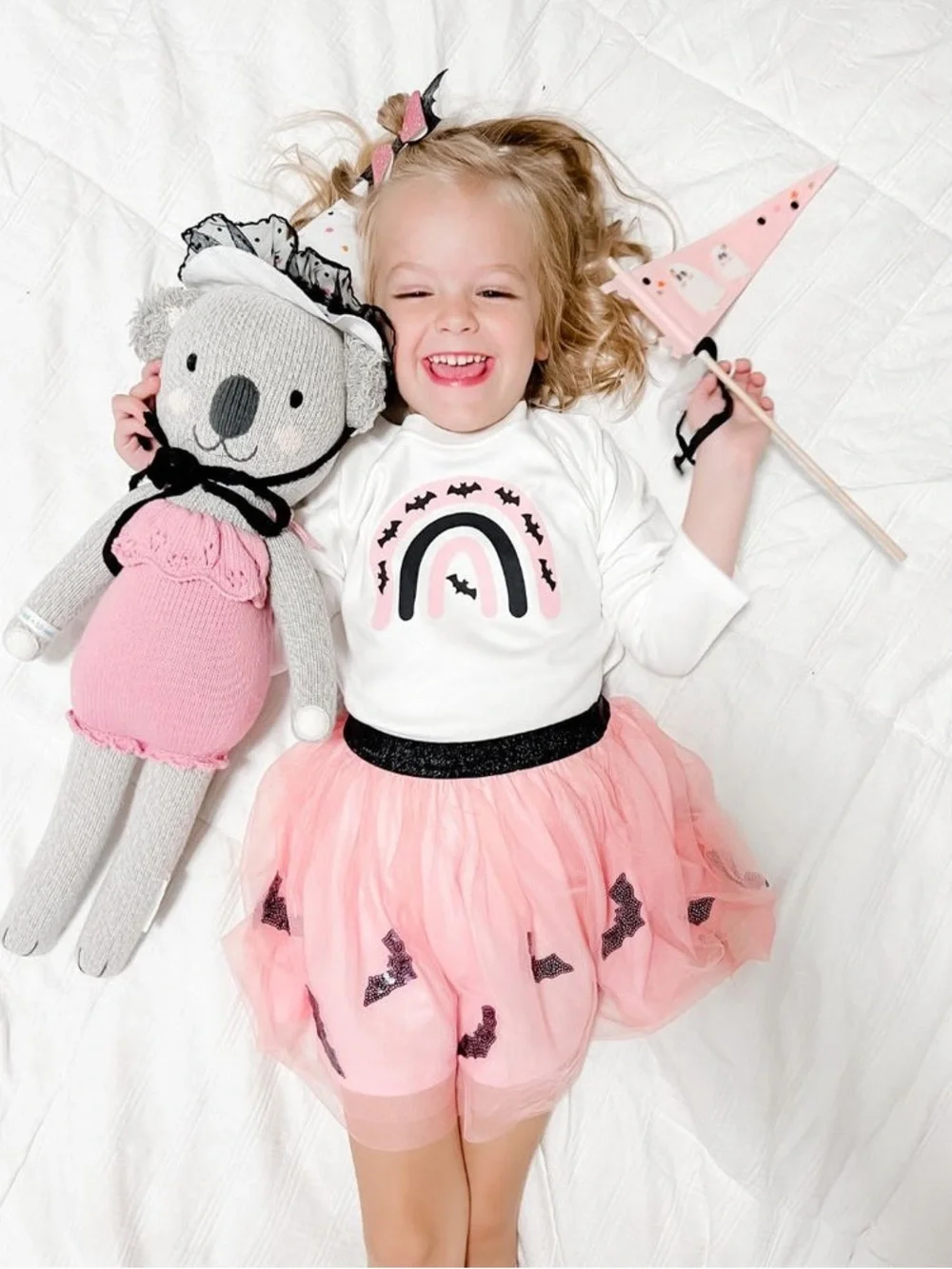 Sweet Wink Halloween Sparkly Bat Tutu/Shirt Set Girls Size 5/6 Like New!
